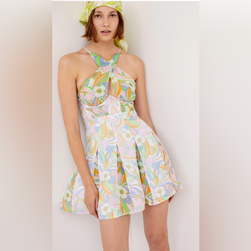 For Love & Lemons Guinevere Mini Dress XS NWT